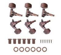 Mtlavishness 3L3R Copper Alloy Guitar Tuning Pegs Sturdy Fast And Accurate Tuning Suitable For Acoustic And Electric Guitars Normal Size Red Bronze Color Approx 209g 4 5 By 3 8cm