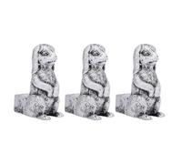 Mtlavishness 3Pcs Flower Pot Decorative Feet Resin Animal Statue Plant Pot Support Feet Planter Riser For Outdoor Garden Lying Rabbit (Standing Rabbit)
