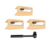 Mtlavishness 3pcs Record Player Stylus Replacement Turntable Record Needle Ideal for Music Lovers Enjoying Classical Rock Jazz and More High Sound Performance Gold Plated With