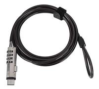 Mtlavishness 4 Digital Password Notebook Computer Lock High Security Anti Theft Cable Lock Protect Your Laptop Notebook On Desk Or Poles Alloy Material 190cm Cable Length 100g