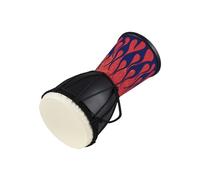 Mtlavishness 4 Inch African Portable Hand Drum With Colorful Patterns Ideal For Beginners School Music Classes And Outdoor Performances Made Of Maple And PVC Fiber With Hand Woven (Blue Flame)