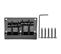 Mtlavishness 4 Strings Bass Bridge Tailpiece For Electric Box Guitar And Bass Excellent Zinc Alloy Structure With Pitch And Height Adjustment Suitable For Four String Instruments