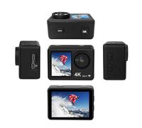 Mtlavishness 4K 30FPS Action Sports Camera With 16MP Resolution 160 Degree Wide Angle Lens Dual Screen Ideal For Diving Surfing Skiing Cycling And Other Outdoor Sports Comes With