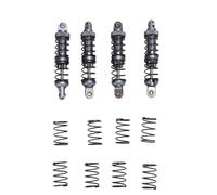 Mtlavishness 4PCS 70mm RC Shock Absorber Set with Double Stage Spring and Alloy Construction Premium RC Shock Damper Absorber for 1 10 RC Cars Silver Enhanced Stability and (Ti Color)