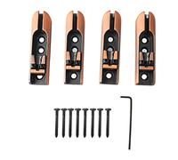 Mtlavishness 4Pcs Metal Guitar Bridge String Bridge Instrument Accessory Set Kit for Replacement Simple Tuning Sturdy Structure Easy Installation Suitable for Various Guitars
