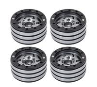 Mtlavishness 4Pcs RC Beadlock Inch 12mm Hex CNC Aluminum Alloy RC Wheel Hub for 10 RC Crawler Copper Color Sturdy Material for Stable Driving Abrasion with Cool Design for RC (Ti Color)