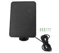 Mtlavishness 4W 5V Solar Panel for Security Cameras High Efficiency Monocrystalline Silicon IP65 with 360 Degree Bracket for Outdoor Use Compatible with Arlo Cameras (Black)