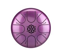 Mtlavishness 5 Inch 8 Notes Steel Tongue Drum Professional Steel Alloy Material Crisp Loud Sound Penetrating Power Suitable For Meditation Yoga Music rs Beginners Time Moss Green (Iris Purple)
