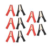 Mtlavishness 5 Sets 100A Power Inverter Wire Connector Clamps Heavy Duty Battery Charger Test Clips with Red & Black Color-Coded Design PVC-Sheathed Steel Plated Brass