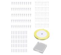 Mtlavishness 50PCS Single Rose Sleeve With 50 Floral Water Tubes Plastic Clear Single Flower Wrapping Packaging Bag For Mother's Day Graduation Flower Wrapping Bag Single Flower
