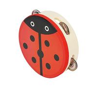 Mtlavishness 6 Inch Handheld Tambourine Ideal Educational Entertainment For Party And Kids Games Compact Size Handheld Easy Hold With 4 Sets Metal Jingles And Colorful Cute