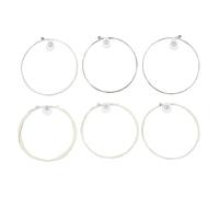Mtlavishness 6 Pieces Guitar String Ball End Metal Bass Strings Instrument Accessory for Replacement Beautiful Sound Strong Vibration Good Resonance Simple Playing for Beginners