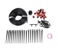 Mtlavishness 65 6ft Drip Irrigation System Adjustable Dual Way Red Cap Drip Emitters Automatic Sprinkler System Kit for Garden Lawn Greenhouse Drip Irrigation Kit Plant Watering
