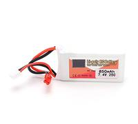 Mtlavishness 7.4V 850mAh 25C LiPolymer Lipo Rechargeable Battery with JST Plug High Drain Performance for RC Cars Boats and Helicopters Long Lasting Power Source for Remote
