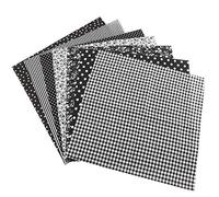 Mtlavishness 7 Pcs 50x50cm Pre Cotton Fabric Squares 100% Cotton Bedding DIY Bundle for Quilting Sewing Crafting Home Decoration Green Assorted Patterns (Black)