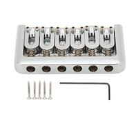 Mtlavishness 76mm Fixed Hardtail Guitar Bridge Metal Easy To Operate And Install For Electric Guitar With Standard Sizes And Light Weight (Silver)