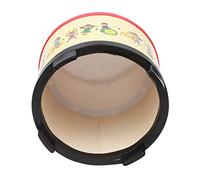 Mtlavishness 8 Inch Wooden Floor Drum Ideal Percussion Instrument for Kids Children Plastic Drum Head With 2 Mallets Durable Wood Drum Body Wrapped Cute Pattern Four Rubber Feet