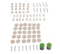 Mtlavishness 90Pcs Abrasive Soft Felt Polishing Buffing Wheel Mixed Kit for Tools and Practical Ideal for Electronic Devices and Metal Nonmetal Polishing New Wool Metal Milk White
