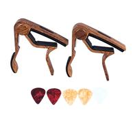 Mtlavishness Acoustic And Electric Guitar Professional Adjustable With Five Picks Ideal For Musicians Playing A Variety Of Songs On Different Guitars Made Of Solid Wood And Rubber (Dark Wood Grain)