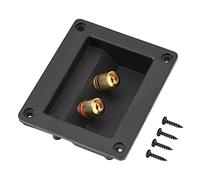 Mtlavishness Acoustic Components For Hi Fi Speaker Copper Binding Post Terminal Cable Connector Box Shell DIY Friendly With Two Mounting Holes Pure Copper Plated Terminal 3 8mm