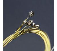 Mtlavishness Acoustic Folk Guitar Strings Replacement Full Set Of 6pcs Steel Core Copper Alloy Wound With End Ball Medium Tension For Folk Guitar Clear Timbre Comfortable