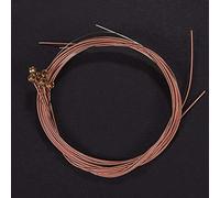 Mtlavishness Acoustic Folk Guitar Strings Set Deliver Clear Bright Sound For Acoustic Folk Guitars With Six Pieces Per Set Steel Core Copper Alloy Winding And Optional Gold Red (Red Bronze)