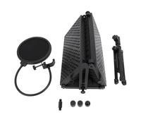 Mtlavishness Adjustable Folding Microphone Isolation With Tripod For Clear Sound Elimination Of Sound Wave Reflections And Interference Ideal For Recording Studios Homes Or