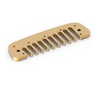 Mtlavishness Aluminum Alloy Blues Comb Harmonica Part For Golden Melody Gold Qualified Aluminum Alloy Material Wear Non Deformation Small Size Easy To Carry And Store Flat (Gold)