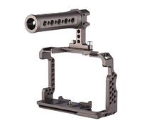 Mtlavishness Aluminum Alloy Camera Cage Kit With Video Rig Top Handle Grip Ideal For Professional Videography And Photography Sessions Replace A7R III A7 II A7III Made Of (Gun Silver)