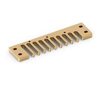 Mtlavishness Aluminum Alloy Comb Harmonica Part for Hohner Marine Band Crossover and Deluxe A Wear and Non Deformation Accessory for Music Lovers Approx 10 x 2 5 x 0 5cm 58g (Gold)
