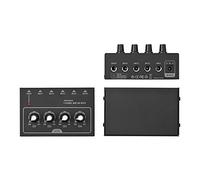 Mtlavishness AMX04 UltraCompact 4 Channels Stereo Audio Sound Mixer Low Noise for Home Studio Recording Live Streaming Karaoke Online Singing