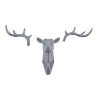 Mtlavishness Animals Deer Hook Hanger Rack Holder Three Dimensional Design No Drilling Needed for Home Room Decor Like Living Room Bathroom Study Entrance Grey Optional Approx 18 (Grey)