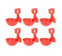 Mtlavishness Automatic Chicken Water Cups 6pcs Poultry Waterer Kit For Chicks Duck Goose With Spring Clamp Type G3 4 Pipe Connection Large Capacity Drinking Bowl