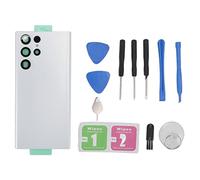 Mtlavishness Back Glass Cover Replacement Battery Door Housing Rear Panel for S22 Ultra 5G Ideal Fitment Exquisite Workmanship Premium Glass Material Long Service Time Easy (White)