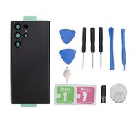 Mtlavishness Back Glass Cover Replacement Battery Door Housing Rear Panel for S22 Ultra 5G Ideal Fitment Exquisite Workmanship Premium Glass Material Long Service Time Easy (Black)