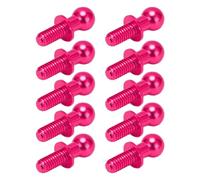 Mtlavishness Ball Head Screw Link Rod Shock Absorber End for Tamiya TT01 TT02 RC Car 10pcs Metal Aluminum Alloy Link Rods Lightweight Durable Spare Parts for RC Car Upgrade Blue (Pink)