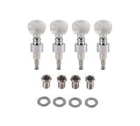 Mtlavishness Banjo Machine Tinener Machine Elegant and Practical for Musical Instrument Game Silver Zinc Alloy Celluloid Material 4 PCS Set