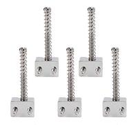 Mtlavishness Bass Bridge String Saddles Zinc Alloy Material With Screws And Springs For 5 String Bass Electric Guitar Golden Silver Black Options (Silver)