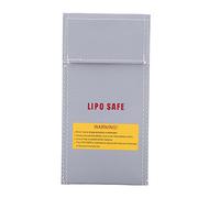 Mtlavishness Battery Safe Bag Fireproof Explosion Proof Charging Pouch High Grade Fire Retardant Material Radiation Protection Guard Sack for Battery Charging Storage Workshop H