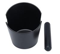 Mtlavishness Bevel Connection Coffee Knock Box Black Mini Grounds Knock Box with Knock Bar Coffee Dump Bin Container