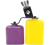 Mtlavishness Bicolor Cowbell for Drum Set with Ultra Sturdy Metal Structure Premium Plastic Body Colorful Surface and Adjustable Angle Ideal for Music Performances and Practice