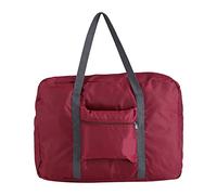 Mtlavishness Big Size Foldable Carry On Duffle Bag Nylon and Polyester Soft for Travel and Daily Storage Red Blue Dark Blue Optional (Burgundy)
