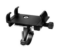 Mtlavishness Black Cycling Phone Holder Aluminum Alloy Handlebar Clamp Phone Mount for Motorcycle Mountain Vehicle with Easy Adjustment Stable Reliable Structure Simple