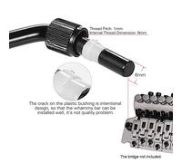 Mtlavishness Black Electric Guitar Tremolo Arm High Glossy Iron 9mm Threaded Collar Internal Diameter 6mm Arm Diameter 175mm Arm Length for Floyd Rose Tremolo Bridge to Easily