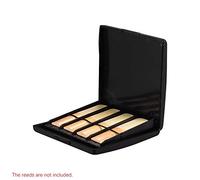 Mtlavishness Black s Case Holder Box For Saxophone And Clarinet s Ideal For Musicians On The Go Holds 8 Pcs s With Elastic Rubber String Made Of Abs Material