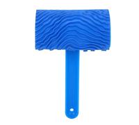 Mtlavishness Blue Rubber Wood Effect Paint Roller With Handle Ideal For DIY Wall Decoration Sturdy Lightweight Small Size .8 * 6cm Brush Size 10.5cm Handle Length