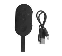Mtlavishness Bluetooth Remote Control Phone Page Turner Rechargeable Remote Selfie Clicker Hands for Smartphone Tablets (Black)