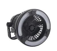 Mtlavishness Camping Tent Light with Fan, 18LED Portable Multifunction Outdoor Light, ABS Lightweight Hanging Fan Light for Camping, Hiking, Travel, and Emergency Use