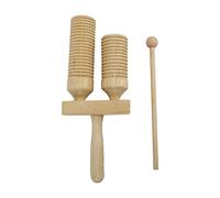 Mtlavishness Chinese Bangzi Treble Bass Wooden Cylinder Clapper With Pleasant Sound Cultivating Children Sense Of Rhythm For Children's Music Education Chinese Mahogany Wood Color