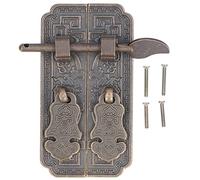 Mtlavishness Chinese Brass Cabinet Handles Retro Bronze Auspicious Bat Pattern Decorative and Practical Pull Plates for Wardrobes Dressers Kitchen Cabinets